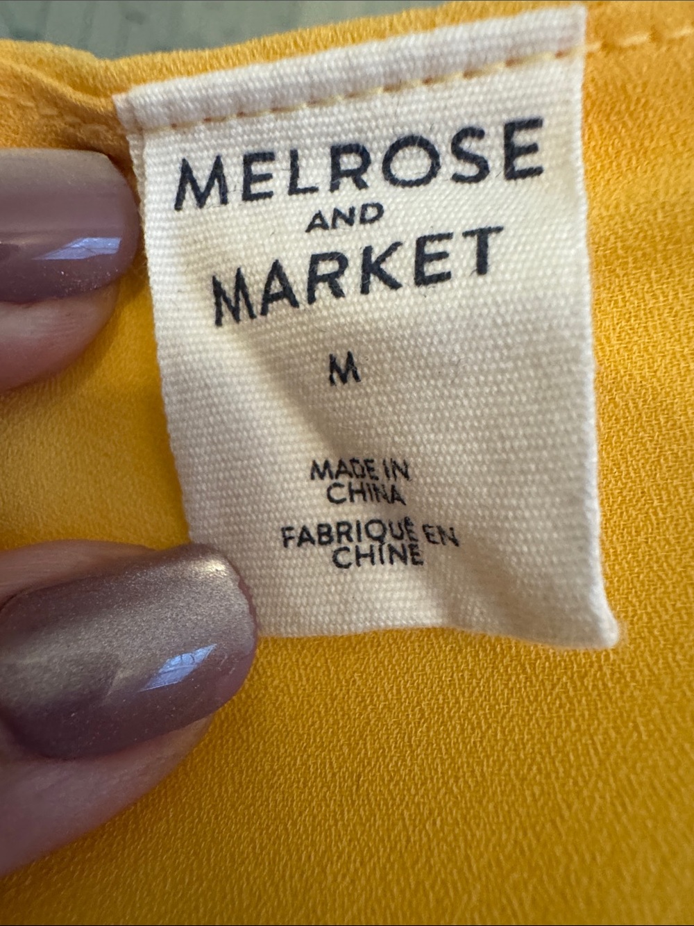 Melrose and Market Bright Yellow Lace-Trim Slip Cami - Picture 2 of 11